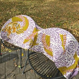 NWT Inoui Editions Dragon Yellow/Purple Wool Scarf